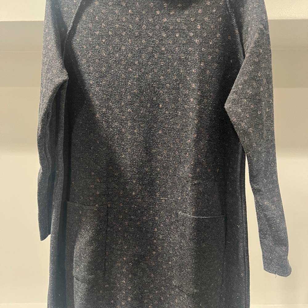 Zara, grey with glitter dots dress, size 7.